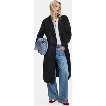 Dámský kabát Desigual Kabát pro přechodné období Patch 25WWEW16 Černá Regular Fit XS