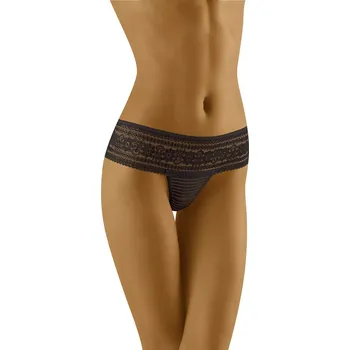 Kalhotky Tanga Forlana Black - Wol-Bar L