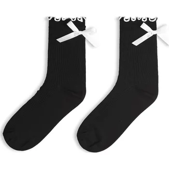 Dámské ponožky GATE Vysoké ponožky s mašličkou 39-42 625-0080/89