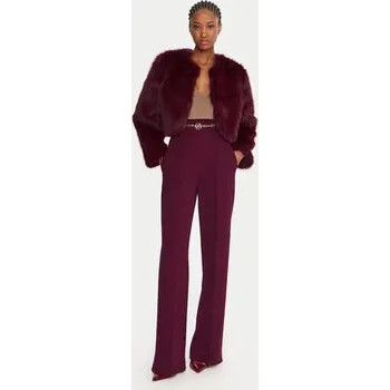 Dámské kalhoty Rinascimento Kalhoty z materiálu CFC0126219003 Bordó Regular Fit XS