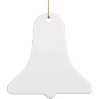 Vánoční ozdoba Keramická ozdoba 7,6 x 7,8 cm zvonek sublimace termotransfer