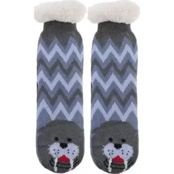 Dětské protiskluzové ponožky Darling - 27-30 / šedá/modrá