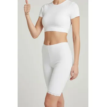 Kalhotky Glara Bavlněné krajkové boxerky s dlouhou nohavičkou 2 PACK 703154