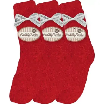 Dámské ponožky Dámské žinilkové ponožky Smooth - 35-42 / červená