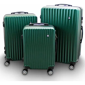 Cestovní tašky Kufry ABS do letadla kabinové zavazadlo Sada 3ks Zelené M17076