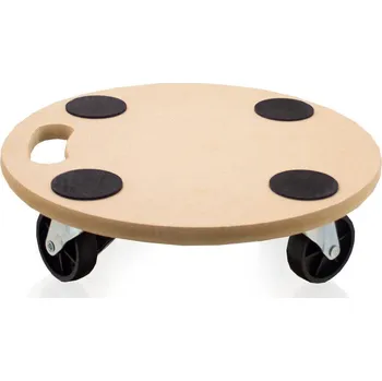 Transportní vozík do 200 kg kulatá deska MDF 38 cm na kolečkách pro přepravu M19227
