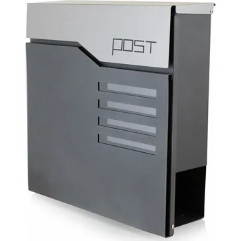 Železářství Poštovní schránka se schránkou na noviny Poštovní schránka Post Grafitová elegantní MS18396