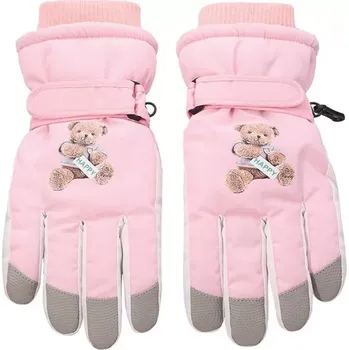 Rukavice Dívčí lyžařské rukavice RN-007 - 18 / růžová