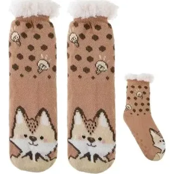 Dětské protiskluzové ponožky Darling - 27-30 / světle hnedá