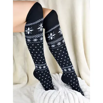 Dámské punčochy Dámské nadkolenky SB146 - 36-41 / černá