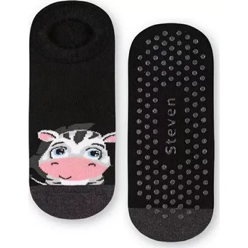 Dámské punčochy Dětské protiskluzové ťapky Zebra - 26-28 / černá