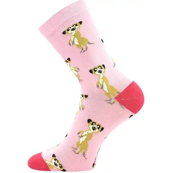 Dámské oblečení Dívčí ponožky Surikaty B - 20-24 / růžová