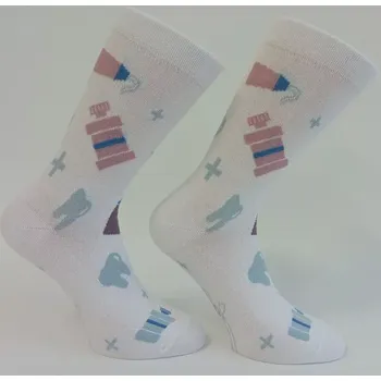 Pánské ponožky Dospělé ponožky Dentist - 42-46 / bílá - 02