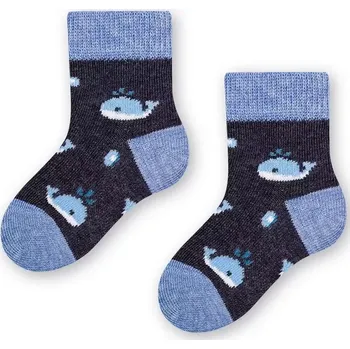 Dámské punčochy Kojenecké ponožky Velryby - 14-16 / tmavě modrá