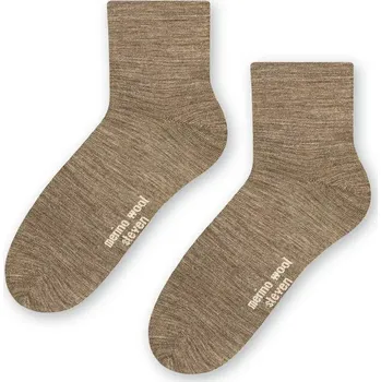 Dámské ponožky Dámské merino ponožky Bona - 38-40 / béžový melír