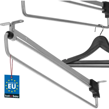 Věšák Šatní výsuvný věšák na košile stříbrný 400 mm - 400 mm