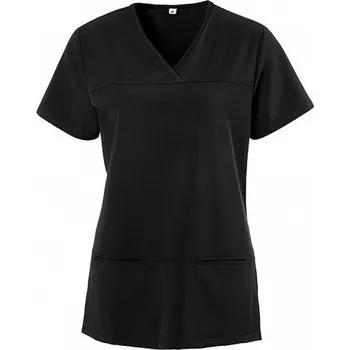 Dámská košile Exner Dámská přiléhává tunika s výstřihem do véčka Barva: Černá, Velikost: M EX280