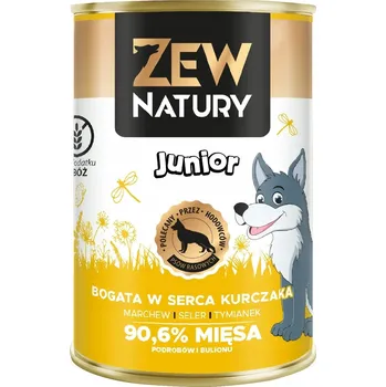 Krmivo pro psa Vlhké Krmivo pro psa bohaté na kuřecí srdce 400 g Zew Natury JUNIOR