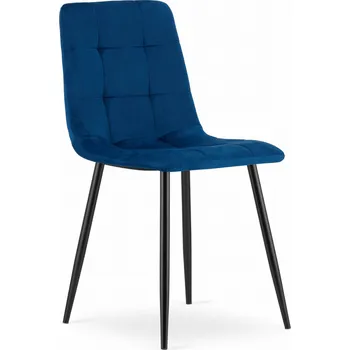 Jídelní židle Sametová jídelní židle KARA - tmavě modrá Počet židlí: 1ks