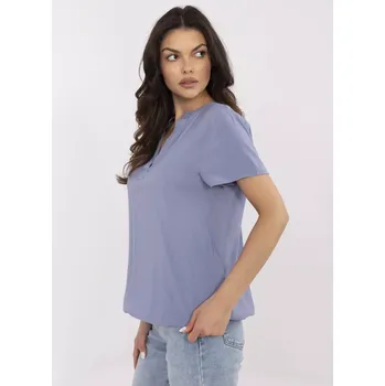 Dámská halenka Halenka D73761M11173A šedá modrá XXL