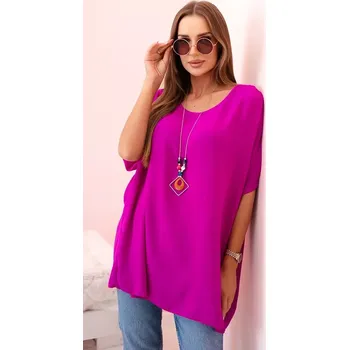 Oversized halenka s přívěskem lilek UNI