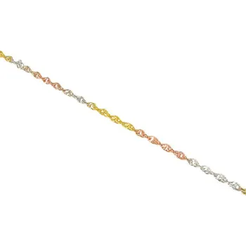 Náramek sZlato.cz 3450 Zlatý náramek Singapure 1,70 mm Délka: 20 cm, Váha: 1,20g