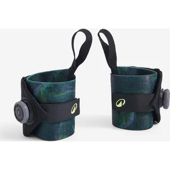 Chránič zápěstí DOMYOS Bandáž na posilování 2 sekundy MODRÁ|ČERNÁ