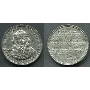 Flavius Constantinus V. Medaile z řady Císařská série Christiana Wermutha (1661-1739) v saské mincovně v Gotha.