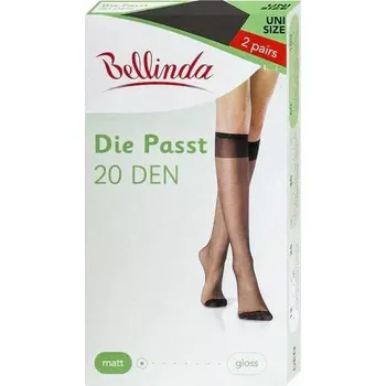 Dámské punčochy Dámské matné silonkové podkolenky DIE PASST KNEE-HIGHS 20 DEN - BELLINDA - černá UNI