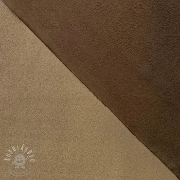 Umělá kůže semiš ALASKA chocolat/daim
