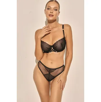 Podprsenka Měkká dámská podprsenka soft Kinga SC-1152 Dots černá 80G