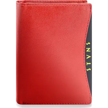 Peněženka STEVENS Pánská kožená peněženka červená moderní RFID Q3