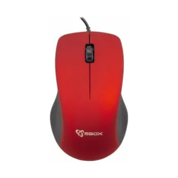Myš SBOX optická myš 1000dpi, 3D, červená