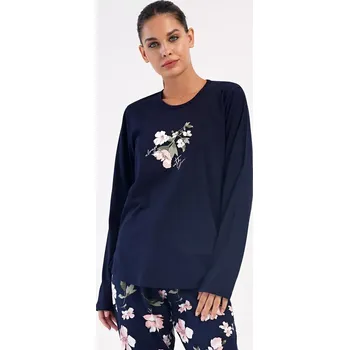 Dámské pyžamo Dámské pyžamo dlouhé Alice tmavě modrá 2XL