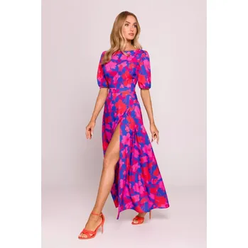 Dámské šaty M858 Maxi šaty s otevřenými zády - model 2 EU L