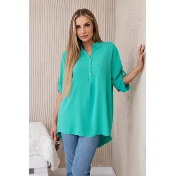 Halenka s prodlouženým zadním dílem tmavá máta UNI