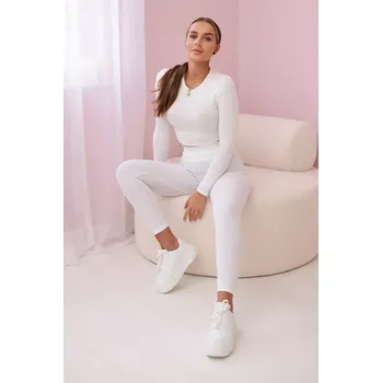 Pruhované legíny bílý UNI