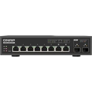Switch QNAP switch QSW-L3208-2C6T (6x 10GbE port, 2x 10G SFP+/NBASE-T Combo, Lite Managed)