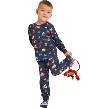 Chlapecké pyžamo Chlapecké pyžamo 2838 Mikolaj - TARO tmavě modrá 128