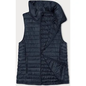 Dámská vesta Tmavě modrá tenká dámská vesta se stojáčkem (16M9072-215) odstíny modré L (40)
