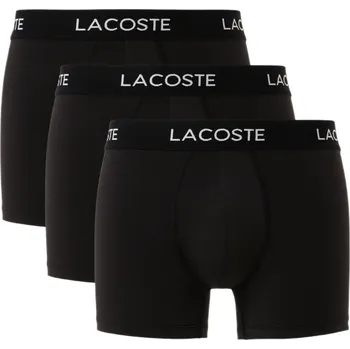 Pánské kraťasy Pánské trenky Lacoste Microfiber Trunks 3-Pack Black XXL