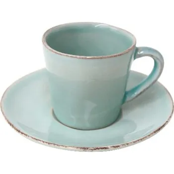 Šálek na kávu s podšálkem 0,07L, NOVA, tyrkysová|Costa Nova