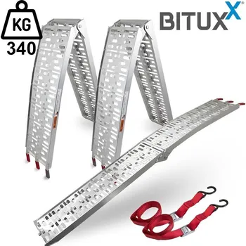 Nakládací rampa pro vozidlo Sada/Komplet Nájezdových ramp pro Čtyřkolku/Traktůrek 680kg Alu Rampy/Ližiny MS11412(2x11362)