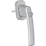 MACO okenní klika TRESOR s tlačítkem, 90° 7,x35, stříbrná