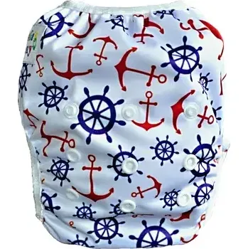 Kojenecké plavky GaGa's Plenkové plavky pro miminko Kotvy červené (8594197440449)