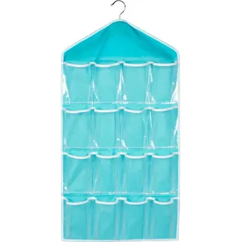 Úložný box Závěsný šatní organizér na ponožky a spodní prádlo Barva: modrá