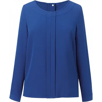 Dámská košile Brook Taverner Elegantní blůza Roma s předním záševkem a dlouhým rukávem Barva: modrá královská, Velikost: 38 BR802