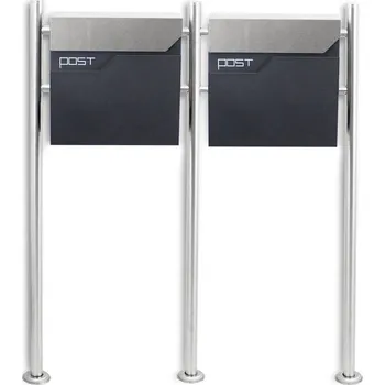 Poštovní schránka Moderní poštovní schránka na stojanu 2ks Sada poštovních schránek M16783(2x16443+13663)