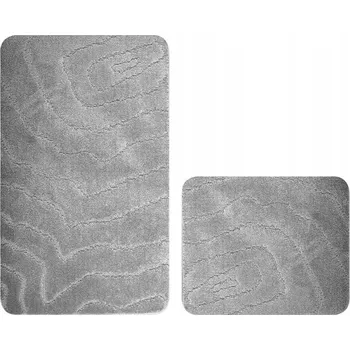 Koupelnová předložka KOUPELNOVÁ PŘEDLOŽKA ŠEDÁ POPELAVÁ PROTISKLUZOVÁ 2 DÍLNÁ BEZ VÝŘEZU