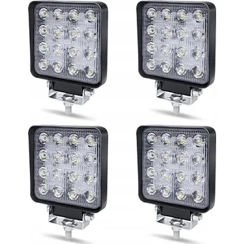Přídavný světlomet 4 KS PRACOVNÍ SVĚTLO 16 LED 12V 24V 48W HALOGEN